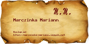 Marczinka Mariann névjegykártya